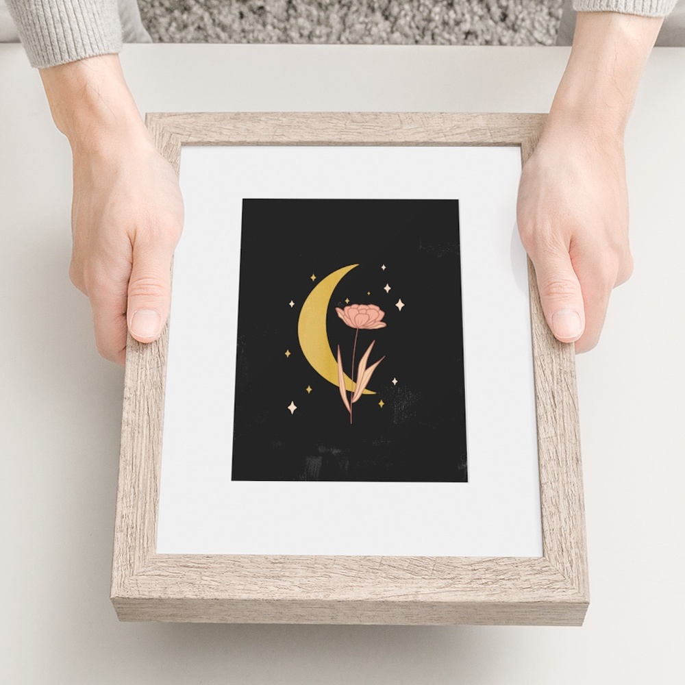 Wall Art Boho Night Sky Print Illustration Unframed - Picture 5 of 7